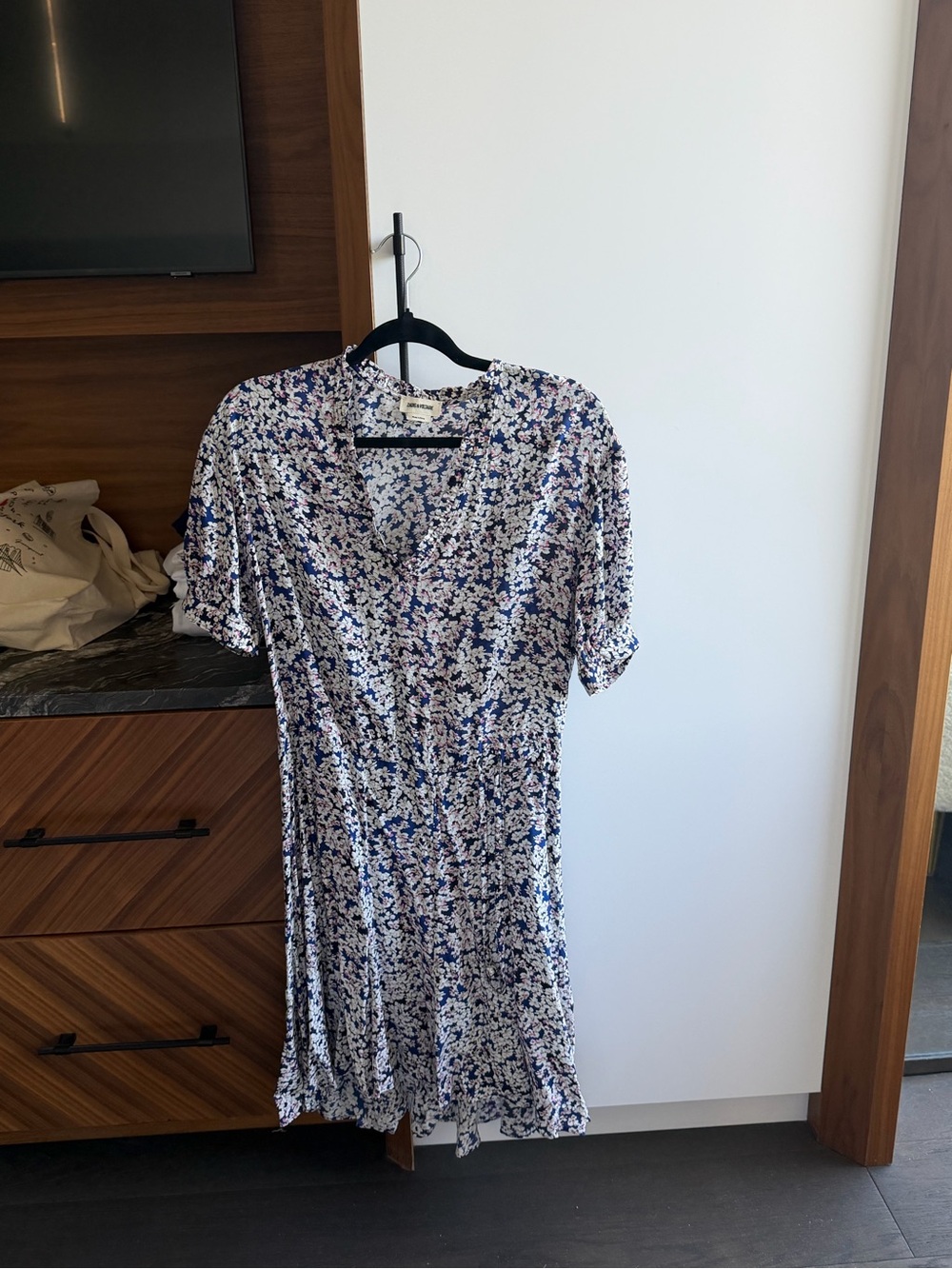 Zadig & Voltaire Blue and White Floral Mini Dress